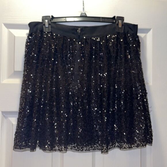 J Crew Starry Night Black Sequin Mini Skirt - Picture 4 of 6